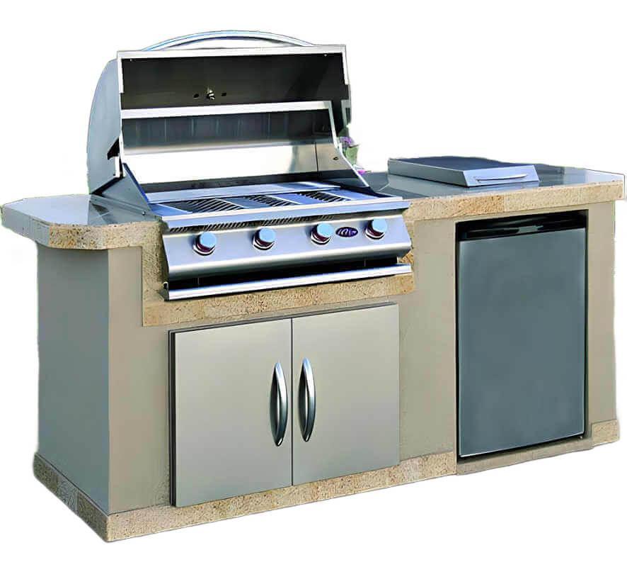 Cal Flame Pacifica Q 7 Ft. BBQ Grill Island BBK701