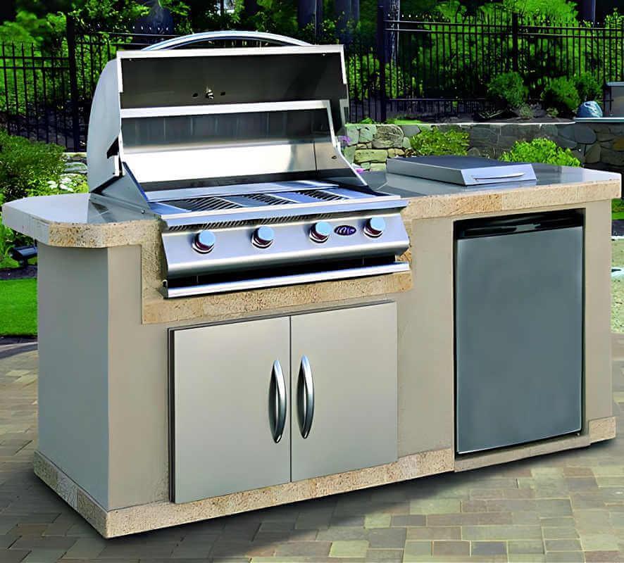 Cal Flame Pacifica Q 7 Ft. BBQ Grill Island BBK701
