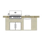 Cal Flame Atlantic Q 8 Ft. BBQ Grill Island BBK801