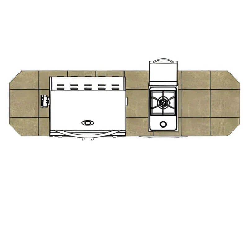 Cal Flame Atlantic Q 8 Ft. BBQ Grill Island BBK801