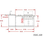Cal Flame Carmel Q 8 Ft. L-Shaped BBQ Grill Island BBK870