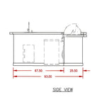 Cal Flame Carmel Q 8 Ft. L-Shaped BBQ Grill Island BBK870