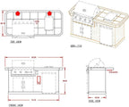Cal Flame Baja Q 7 Ft. BBQ Grill Island BBK-710