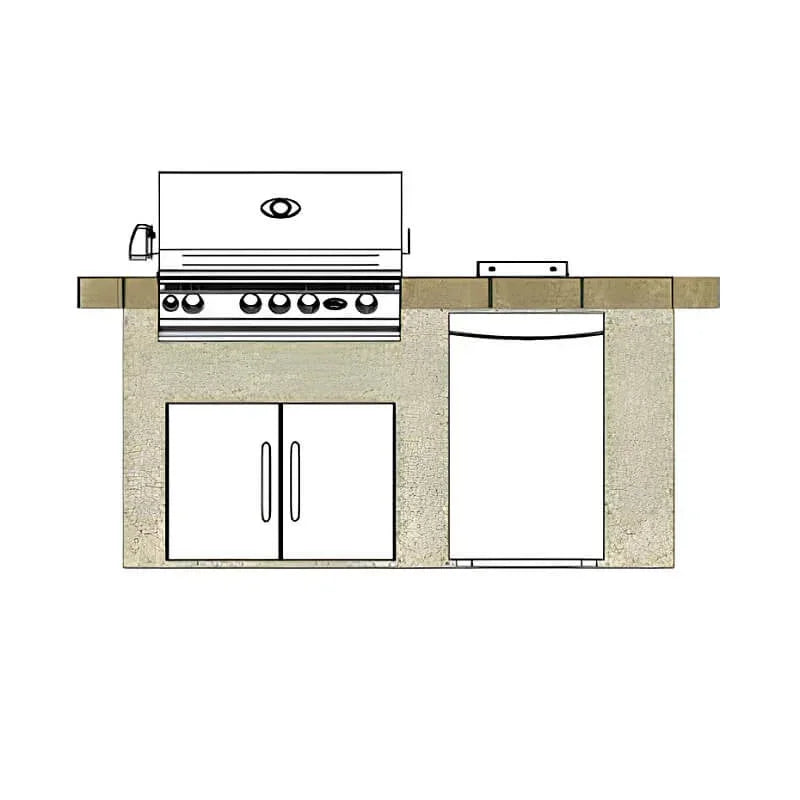 Cal Flame Baja Q 7 Ft. BBQ Grill Island BBK-710