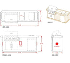 Cal Flame Atlantic Q 8 Ft. BBQ Grill Island BBK801