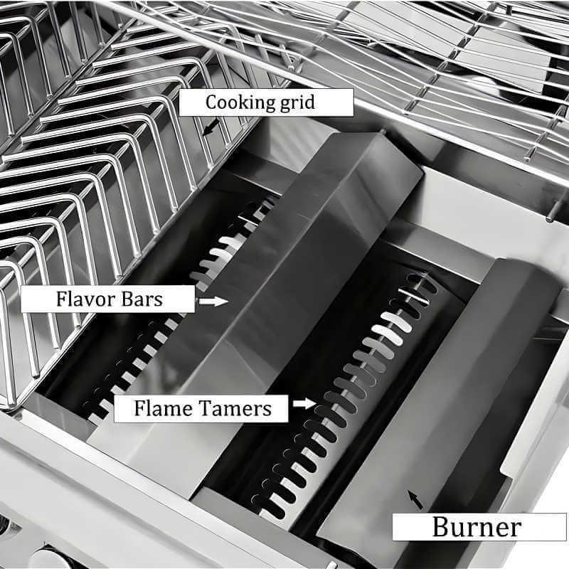 Cal Flame P Series 4 Burner Built In Grill BBQ19P04