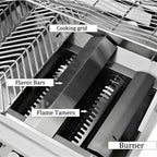 Cal Flame P Series 4 Burner Built In Grill BBQ19P04