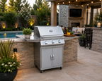 Kokomo 3 Burner 26 inch Cart Model BBQ Grill With Locking Casters