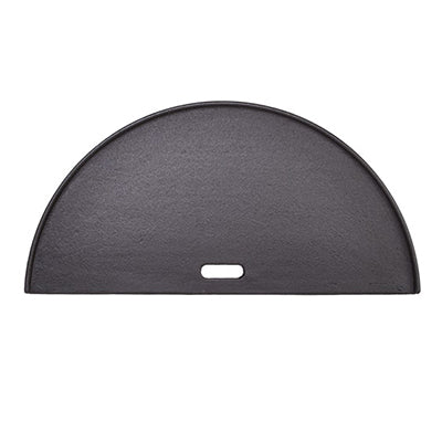 Classic Joe® Half Moon Soapstone, Half Moon Cast Iron Reversible Griddle, and Cover