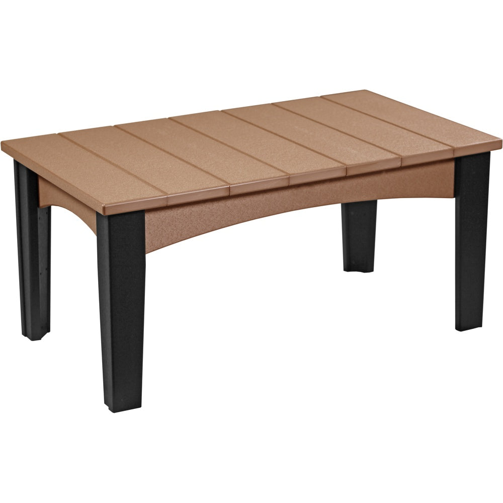 LuxCraft Island Coffee Table (ICT) - ICTCB Island Coffee Table (Cedar & Black)