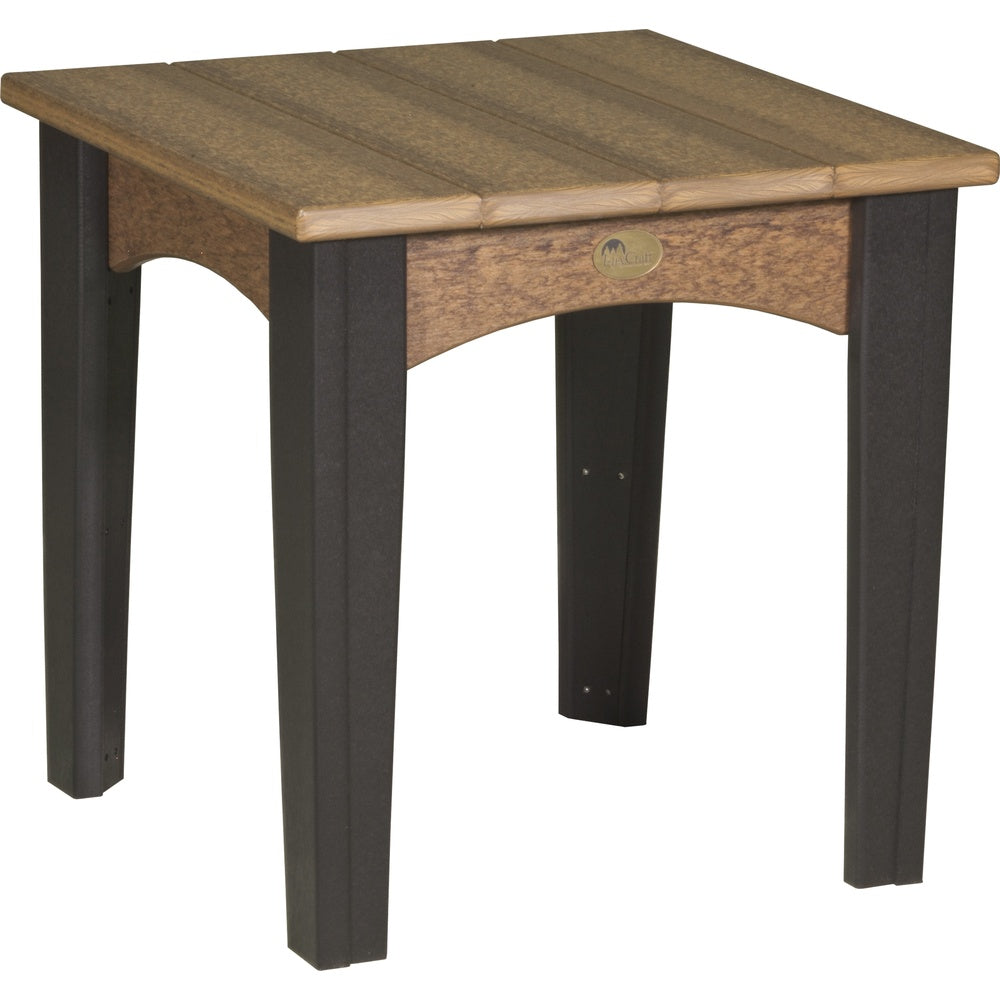 LuxCraft Island End Table (IET) - IETAMB Island End Table (Antique Mahogany & Black)