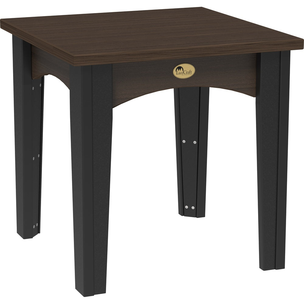 LuxCraft Island End Table (IET) - IETBZWB Island End Table (Brazilian Walnut & Black)