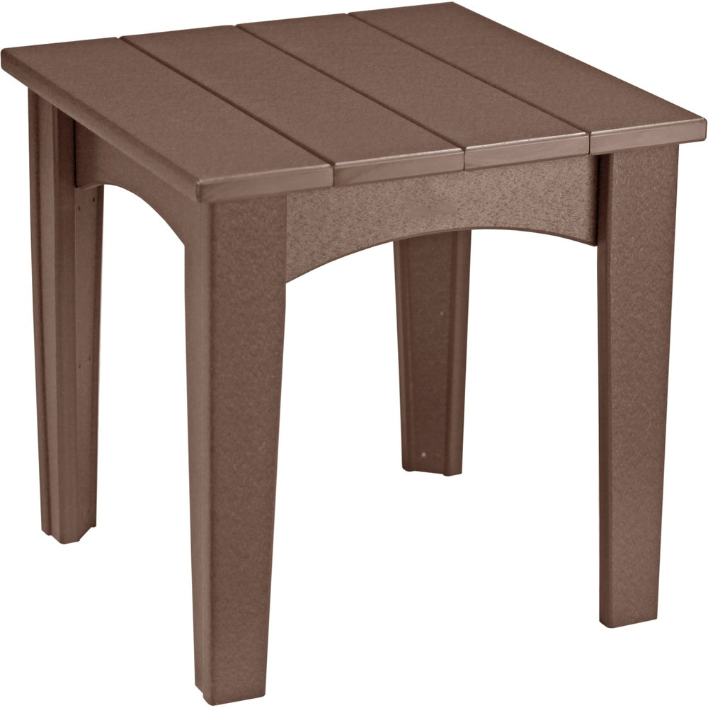 LuxCraft Island End Table (IET) - IETCBR Island End Table (Chestnut Brown)