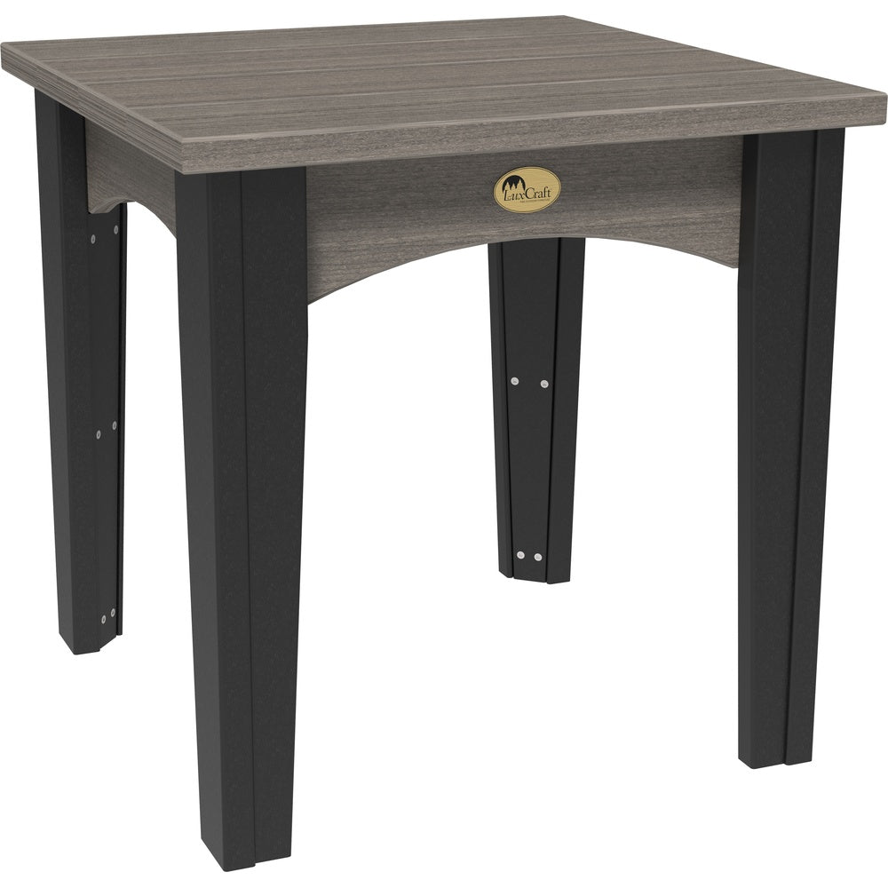 LuxCraft Island End Table (IET) - IETCGB Island End Table (Coastal Gray & Black)