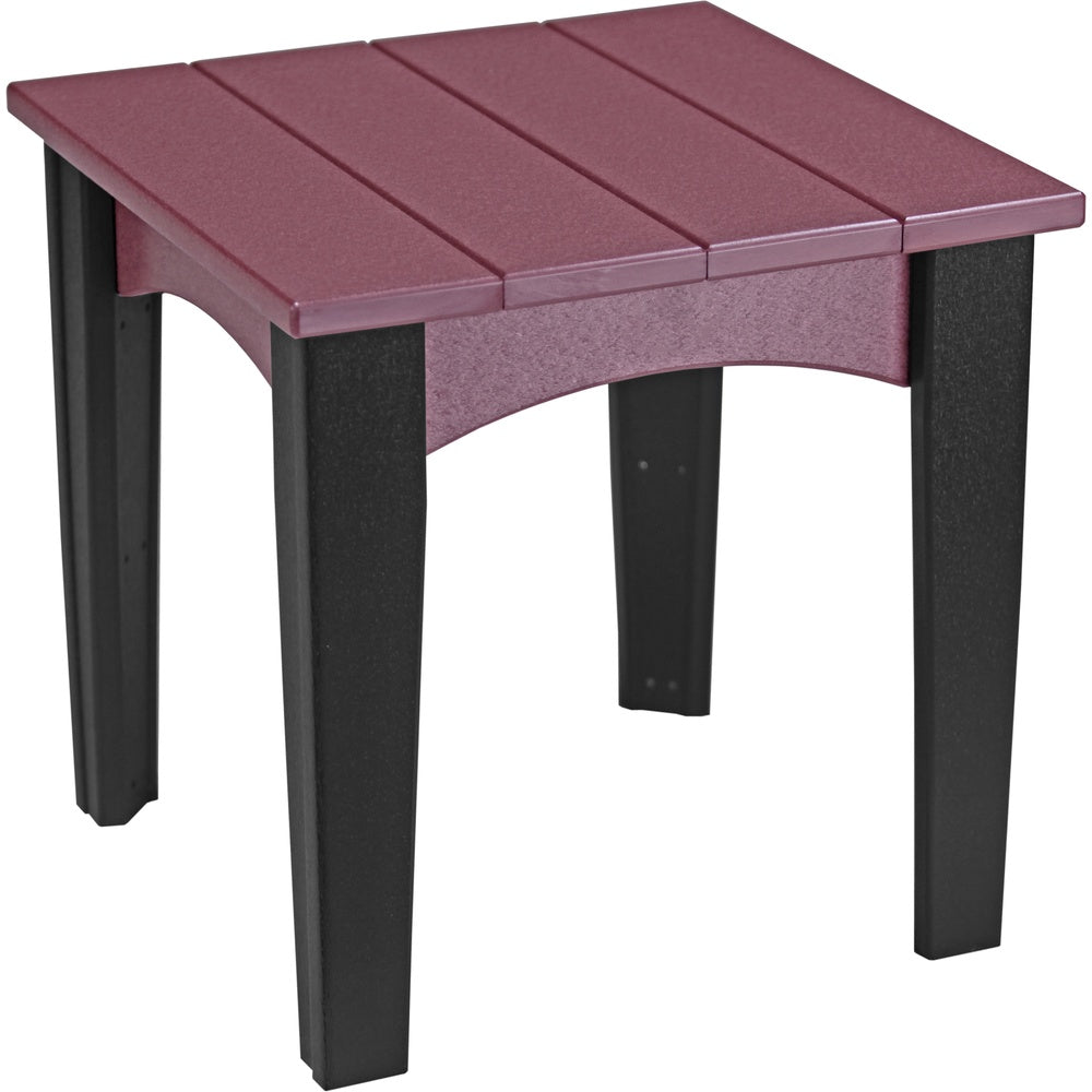 LuxCraft Island End Table (IET) - IETCHB Island End Table (Cherrywood & Black)