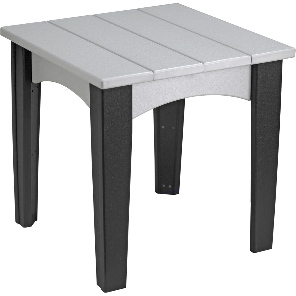 LuxCraft Island End Table (IET) - IETDGB Island End Table (Dove Gray & Black)