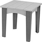 LuxCraft Island End Table (IET) - IETDGS Island End Table (Dove Gray & Slate)