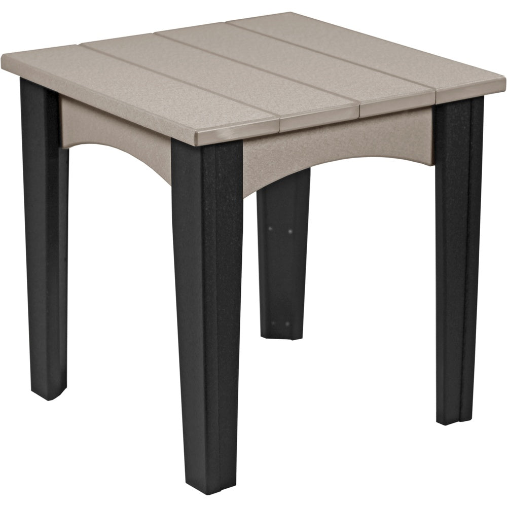 LuxCraft Island End Table (IET) - IETWWB Island End Table (Weatherwood & Black)