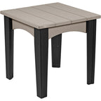 LuxCraft Island End Table (IET) - IETWWB Island End Table (Weatherwood & Black)