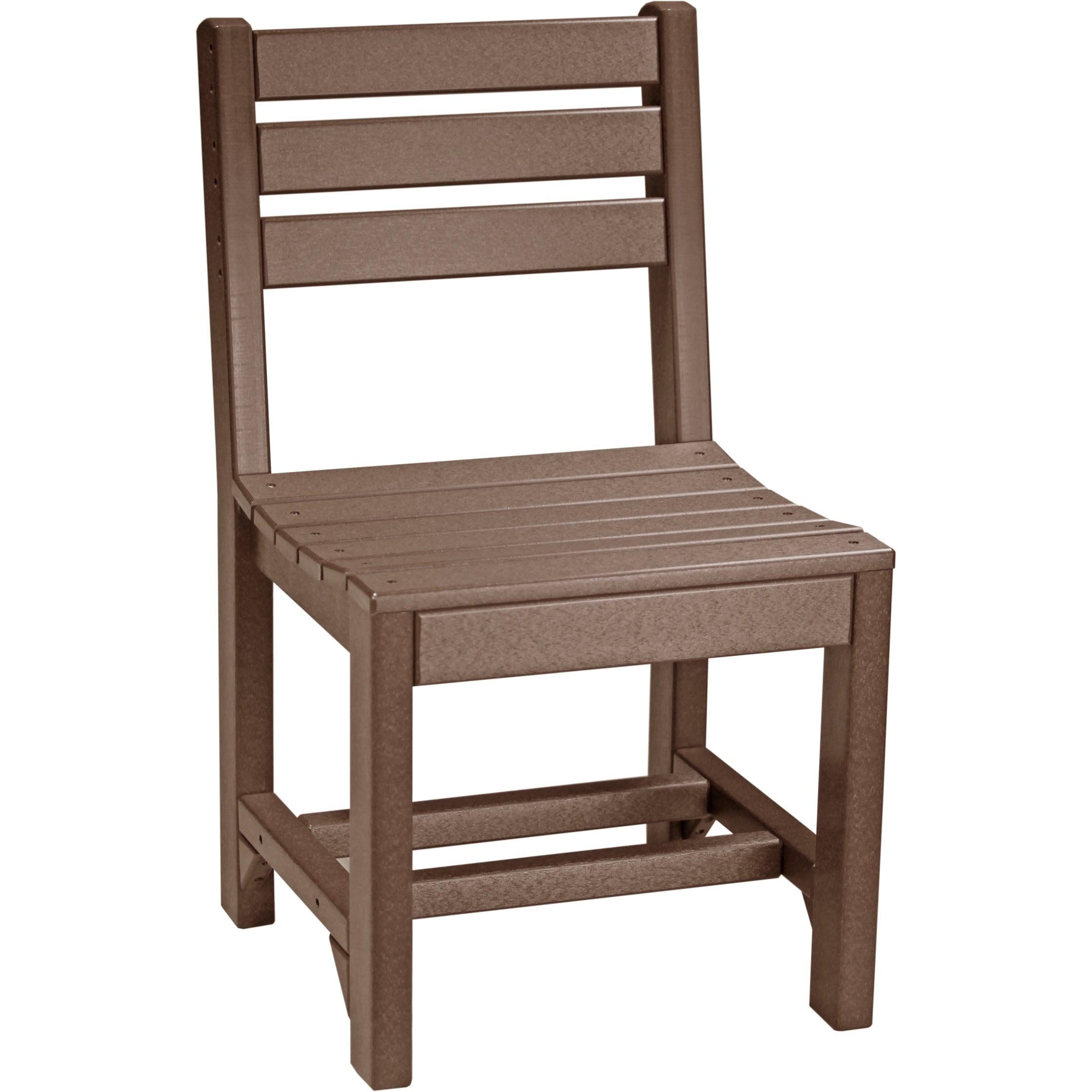 LuxCraft Island Side Chair Dining Height Poly Outdoor