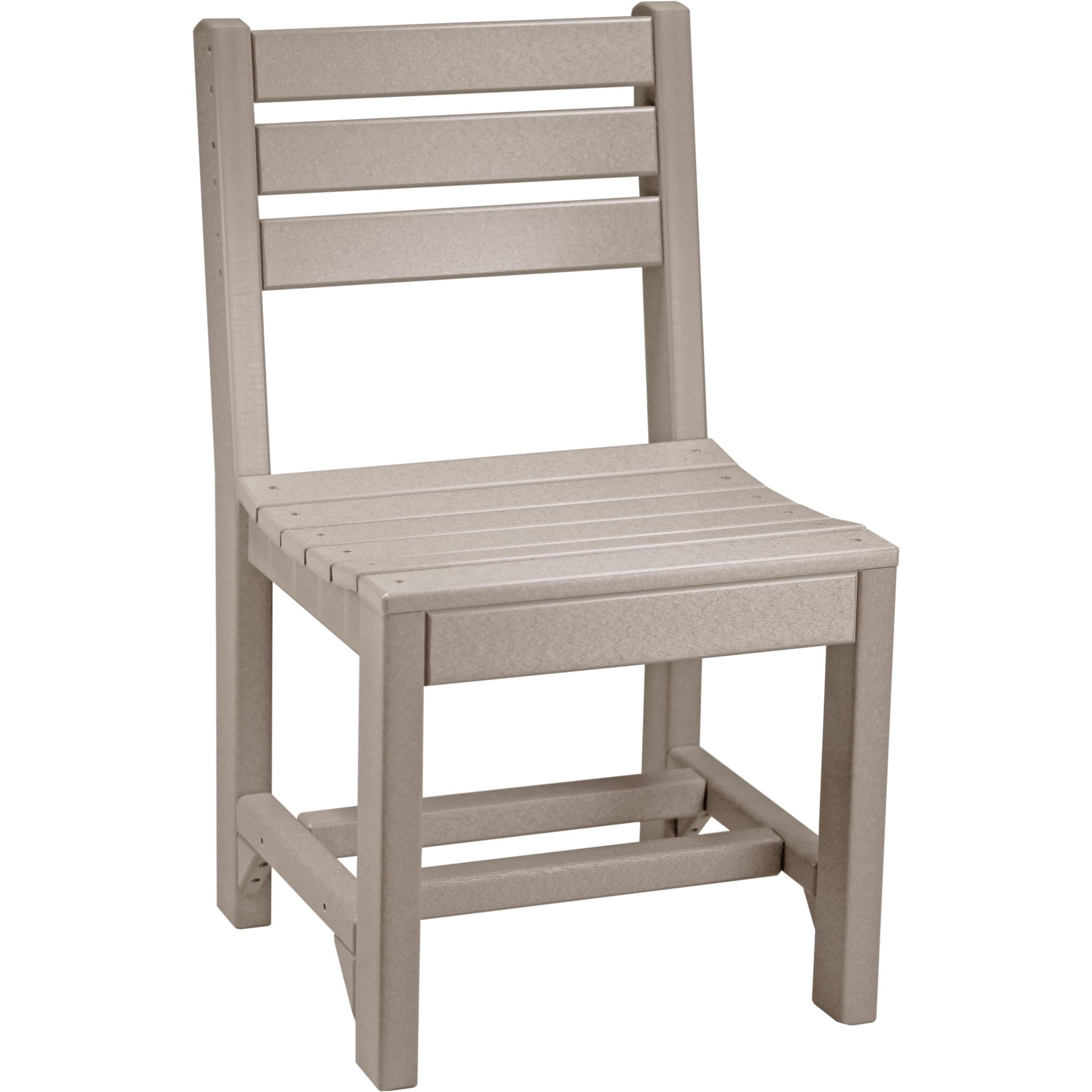 LuxCraft Island Side Chair Dining Height Poly Outdoor