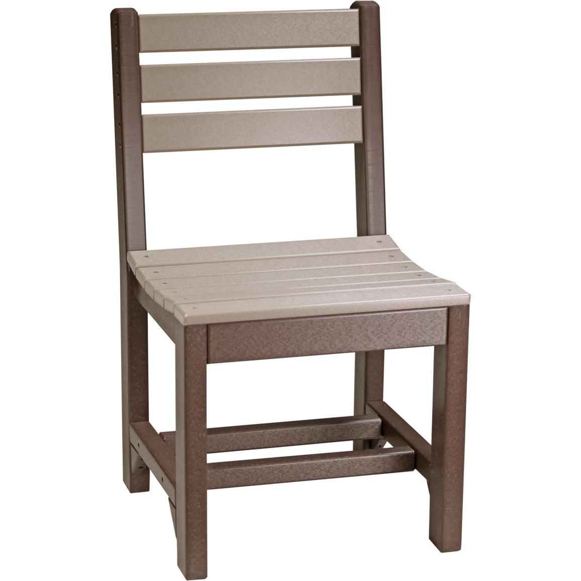 LuxCraft Island Side Chair Dining Height Poly Outdoor