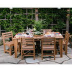 LuxCraft 44" x 72" Island 7-Piece Dining Table Set with 6 Side Chairs