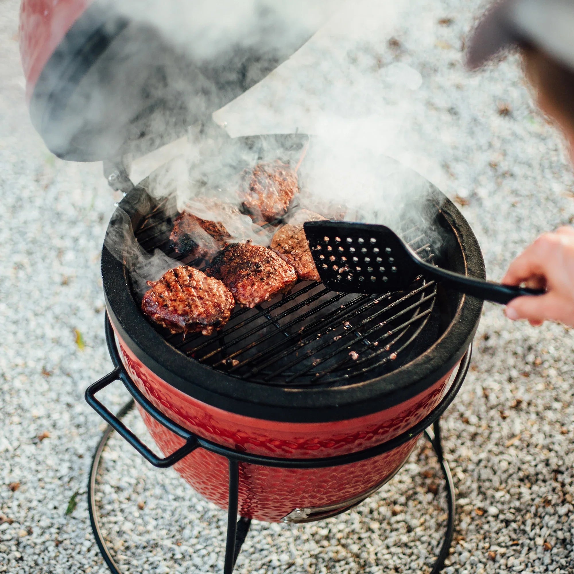 Kamado Joe Joe Jr 13.5 Inch Charcoal Grill With Cast Iron Stand