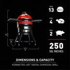Kamado Joe Konnected Joe 18-Inch Digital Charcoal Grill and Smoker Stainless