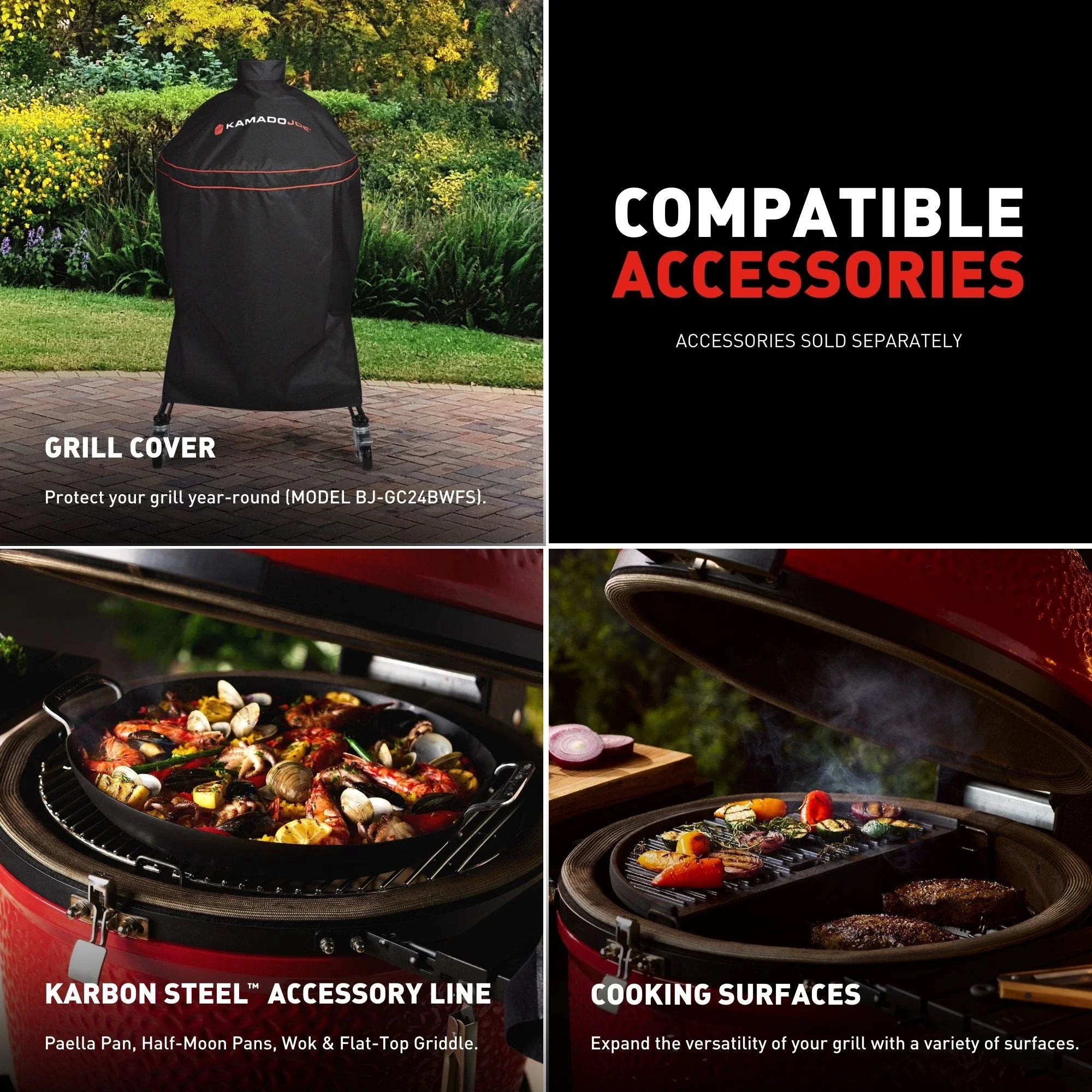 Kamado Joe Konnected Joe 24-Inch Digital Charcoal Grill and Smoker Stainless