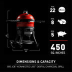 Kamado Joe Konnected Joe 24-Inch Digital Charcoal Grill and Smoker Stainless