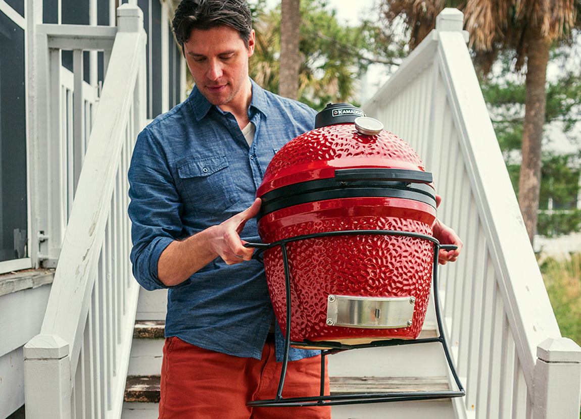 Kamado Joe Joe Jr 13.5 Inch Charcoal Grill With Cast Iron Stand