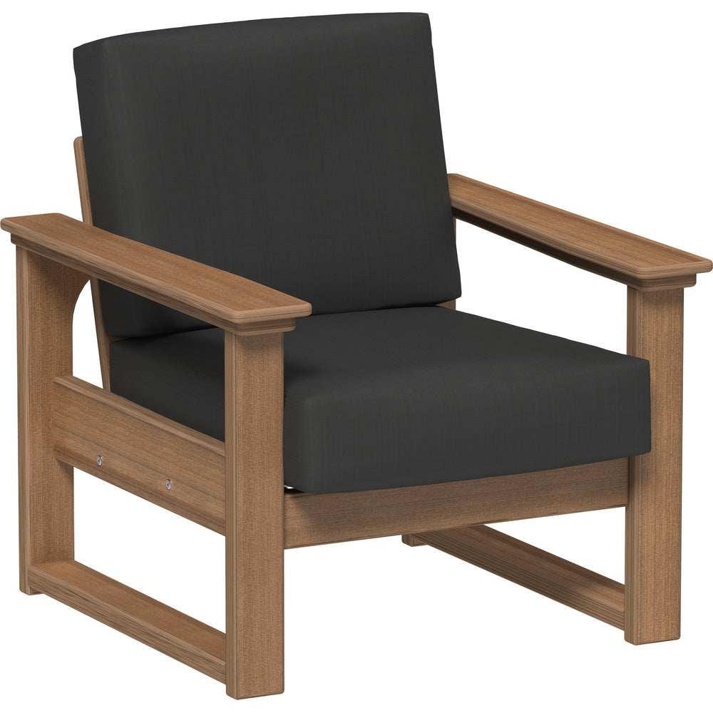 LuxCraft Lanai Deep Seating Chair (LDSC) - LDSCAM Lanai Deep Seating Chair (Antique Mahogany-Spectrum Carbon)