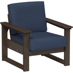 LuxCraft Lanai Deep Seating Chair (LDSC) - LDSCBZW Lanai Deep Seating Chair (Brazilian Walnut-Spectrum Indigo)