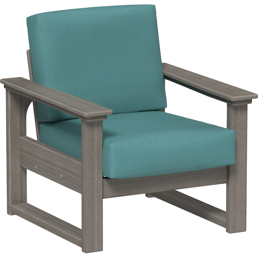 LuxCraft Lanai Deep Seating Chair (LDSC) - LDSCCG Lanai Deep Seating Chair (Coastal Gray-Cast Breeze)