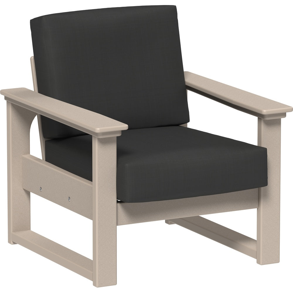 LuxCraft Lanai Deep Seating Chair (LDSC) - LDSCWW Lanai Deep Seating Chair (Weatherwood-Spectrum Carbon)