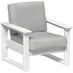LuxCraft Lanai Deep Seating Chair (LDSC) - LDSCW Lanai Deep Seating Chair (White-Spectrum Dove)