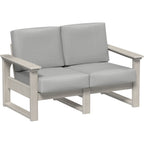 LuxCraft Lanai Deep Seating Loveseat (LDSL) - LDSLBI Lanai Deep Seating Loveseat (Birch-Spectrum Dove)