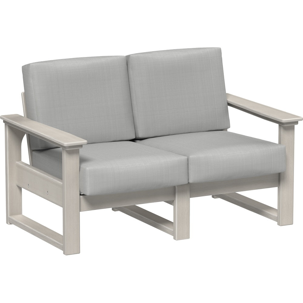 LuxCraft Lanai Deep Seating Loveseat (LDSL) - LDSLBI Lanai Deep Seating Loveseat (Birch-Spectrum Dove)