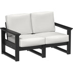 LuxCraft Lanai Deep Seating Loveseat (LDSL) - LDSLBK Lanai Deep Seating Loveseat (Black-Canvas)