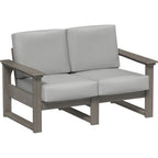 LuxCraft Lanai Deep Seating Loveseat (LDSL) - LDSLCG Lanai Deep Seating Loveseat (Coastal Gray-Spectrum Dove)