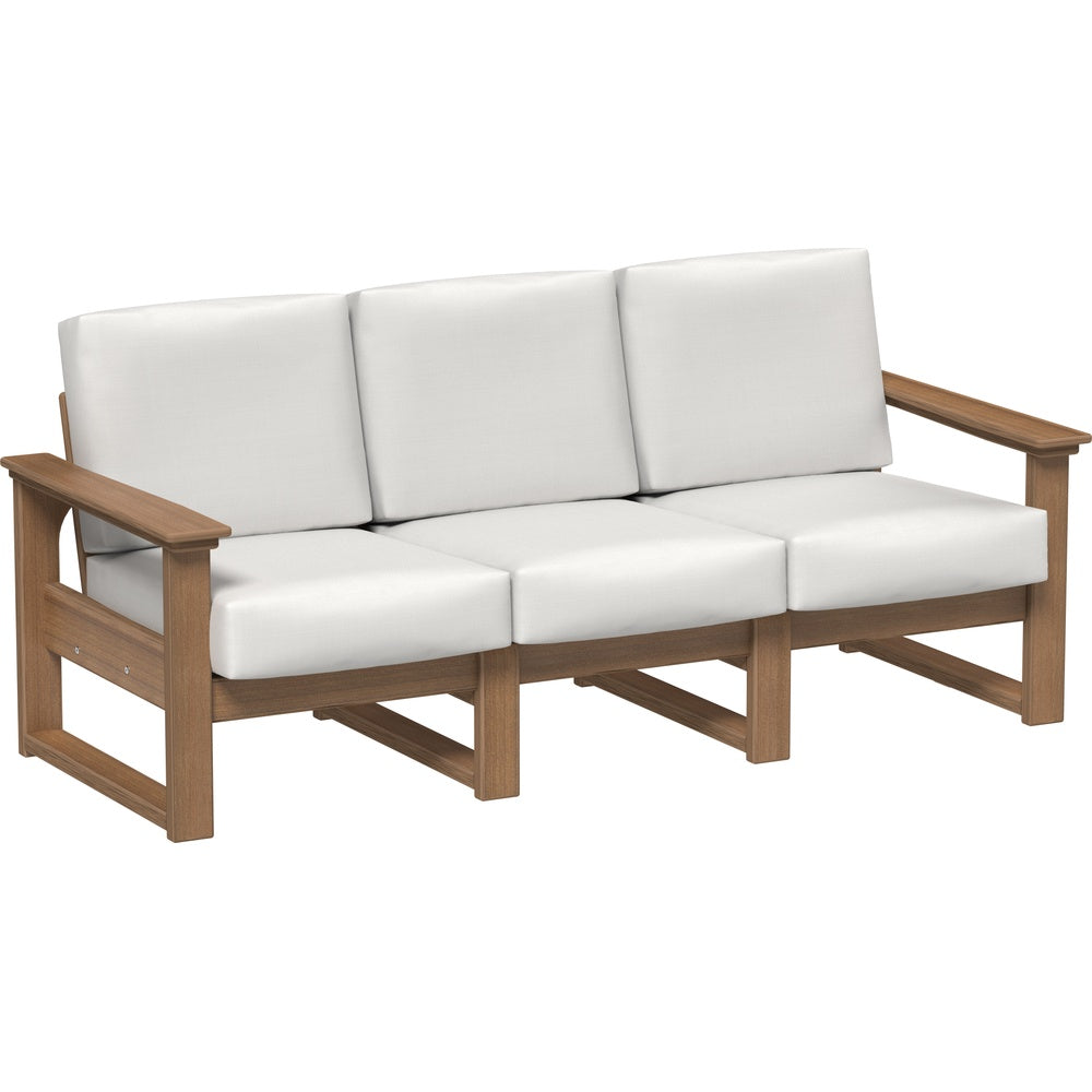 LuxCraft Lanai Deep Seating Sofa (LDSS) - LDSSAM Lanai Deep Seating Sofa (Antique Mahogany-Canvas)