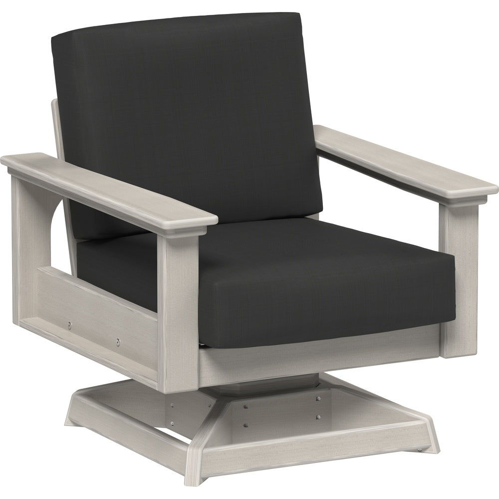 LuxCraft Lanai Deep Seating Swivel Rocker (LDSSR) - LDSSRBI Lanai Deep Seating Swivel Rocker (Birch-Spectrum Carbon)
