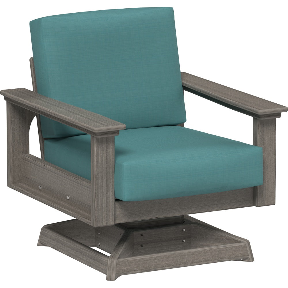 LuxCraft Lanai Deep Seating Swivel Rocker (LDSSR) - LDSSRCG Lanai Deep Seating Swivel Rocker (Coastal Gray-Cast Breeze)