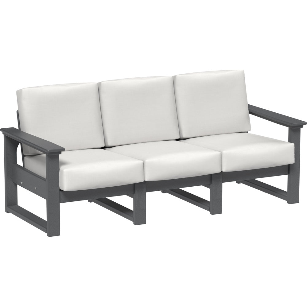 LuxCraft Lanai Deep Seating Sofa (LDSS) - LDSSS Lanai Deep Seating Sofa (Slate-Canvas)