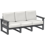 LuxCraft Lanai Deep Seating Sofa (LDSS) - LDSSS Lanai Deep Seating Sofa (Slate-Canvas)