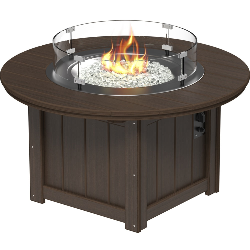 LuxCraft Lumin Fire Pit 46" Round (LFP46R) - LFP46RBZW Lumin Fire Pit 46'' Round (Brazilian Walnut)