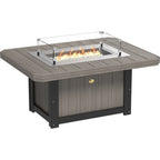 LuxCraft Lumin Fire Pit 51" Rectangular (LFP51R) - LFP51RCGB Lumin Fire Pit 51'' Rectangular (Coastal Gray & Black)