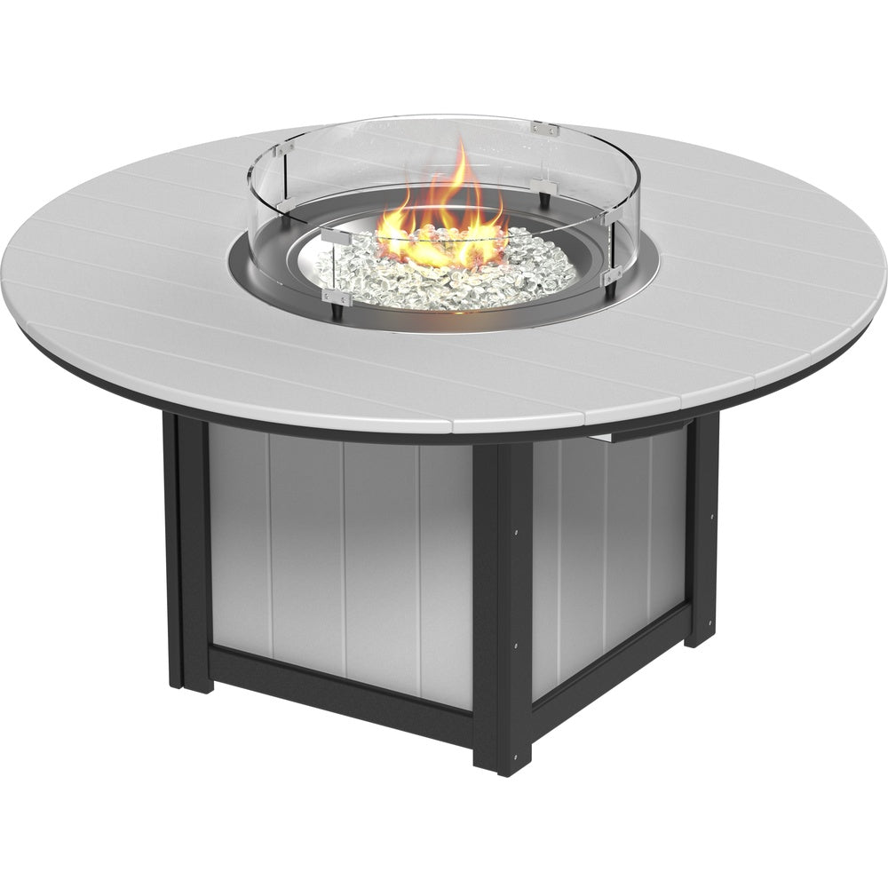 LuxCraft Lumin Fire Table 60" Round (LFT60R) - LFT60RDGB Lumin Fire Table 60'' Round (DGB) Dining Height