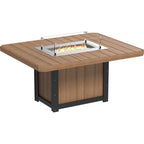 LuxCraft Lumin Fire Table 62" Rectangular (LFT62R) - LFT62RAMB Lumin Fire Table 62'' Rectangular (AMB) Dining Height